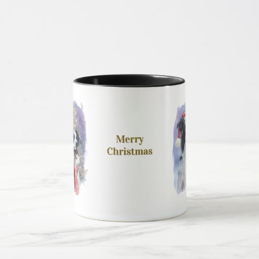 Dog Lovers Christmas Coffee Mug マグカップ (中央)