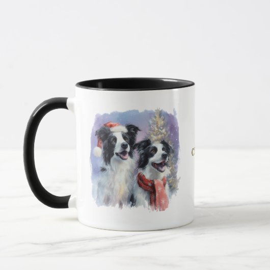 Dog Lovers Christmas Coffee Mug マグカップ (左)