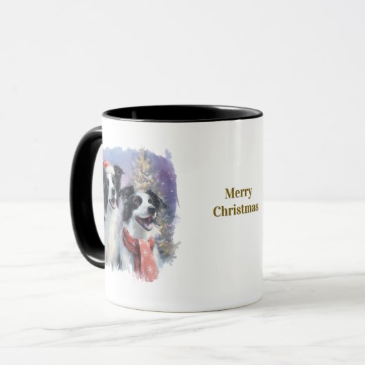 Dog Lovers Christmas Coffee Mug マグカップ (正面左)