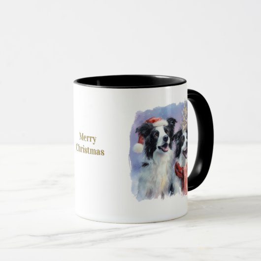 Dog Lovers Christmas Coffee Mug マグカップ (正面右)