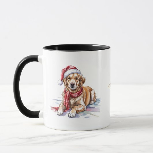 Dog Lovers Christmas Coffee Mug マグカップ (左)