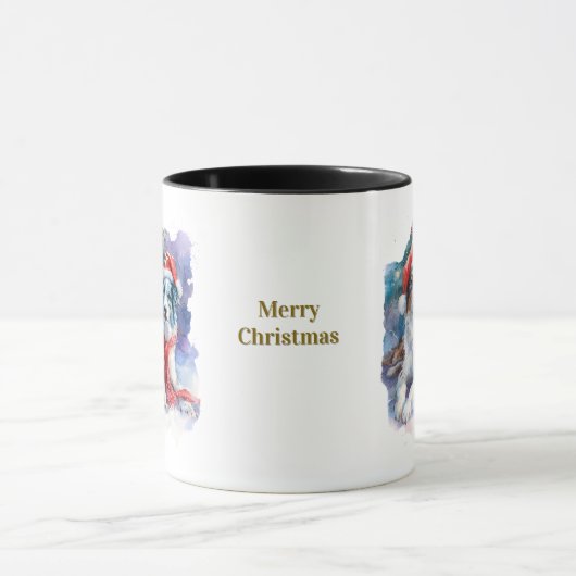 Dog Lovers Christmas Coffee Mug マグカップ (中央)