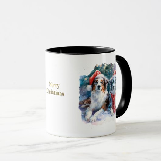 Dog Lovers Christmas Coffee Mug マグカップ (正面右)