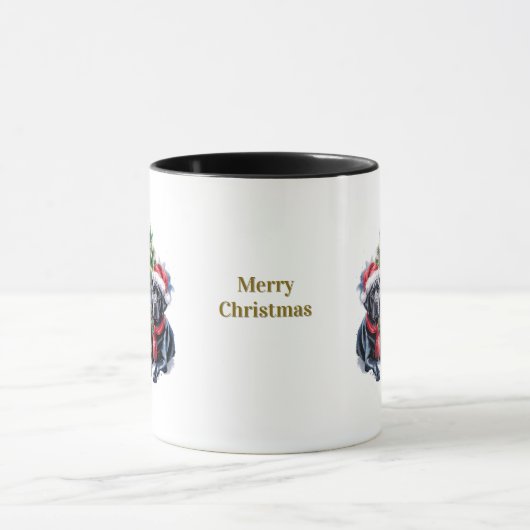 Dog Lovers Christmas Coffee Mug マグカップ (中央)