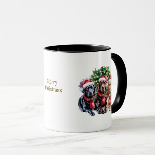 Dog Lovers Christmas Coffee Mug マグカップ (正面右)