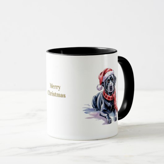 Dog Lovers Christmas Coffee Mug/Labrador マグカップ (正面右)