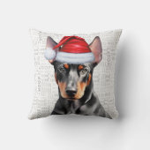 Dog Lover's Doberman Pinscher Christmas クッション (裏面)