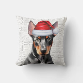 Dog Lover's Doberman Pinscher Christmas クッション