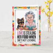 Dog Lovers Fur Baby Friendship Card カード (黄色い花)