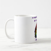 Dog lover's mug woman many paws rainbow pawprint コーヒーマグカップ (左)