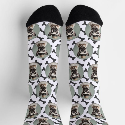 Dog Lovers One Photo Fun Pet ソックス (上部)