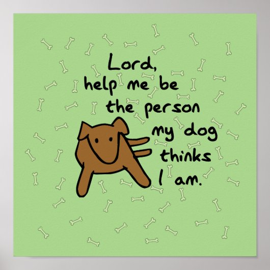 Dog Lover's Prayer Cute and Funny Poster ポスター (正面)