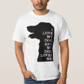 Dog lovers quote tシャツ (正面)