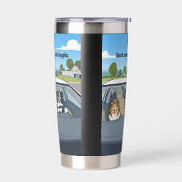 Dog lovers water bottle, Sheltie & border collie 保温保冷タンブラー