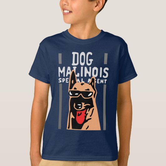 dog malinois spécial agent tシャツ (正面)