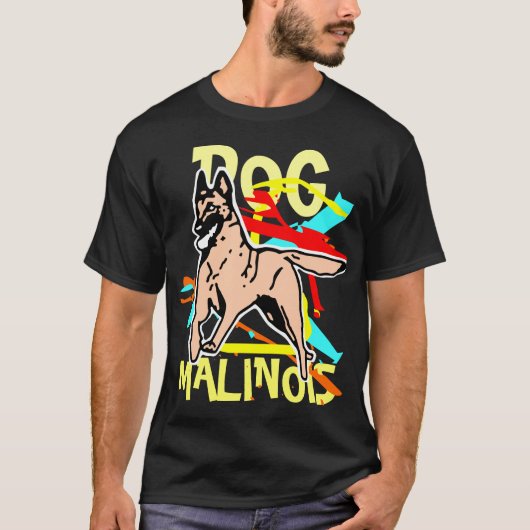 dog malinois tシャツ (正面)