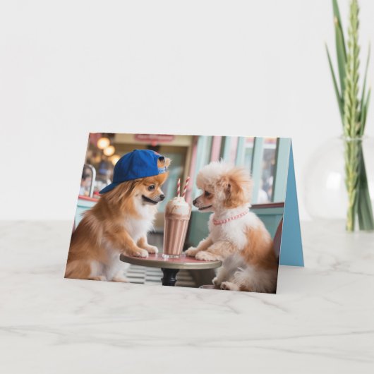 Dog Malt Shop Valentine Card 4 シーズンカード (正面)
