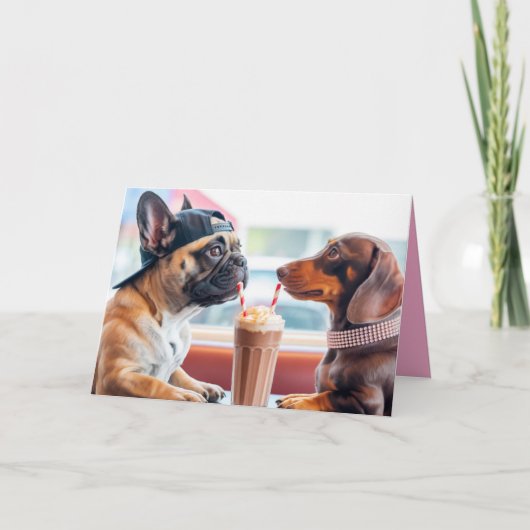 Dog Malt Shop Valentine Card 5 シーズンカード (正面)