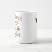 Dog Mama マグカップ - コーヒーとスキンシップで活力アップ - ブラウン (中央)
