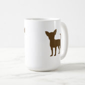Dog Mama マグカップ - コーヒーとスキンシップで活力アップ - ブラウン (正面右)