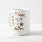 Dog Mama マグカップ - コーヒーとスキンシップで活力アップ - ブラウン (正面左)