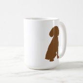 Dog Mama マグカップ - コーヒーと癒しで活力に満ちて - ブラウン (正面右)