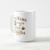 Dog Mama マグカップ - コーヒーと癒しで活力に満ちて - ブラウン (正面左)
