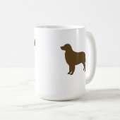 Dog Mama マグカップ - コーヒーと癒しで活力アップ - ブラウン (正面右)