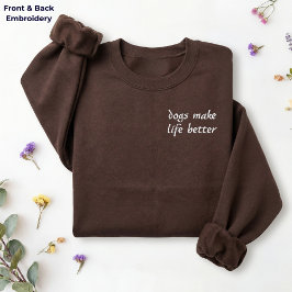 Dog Mama Modern Embroidered Shirt 刺繍入りスウェットシャツ