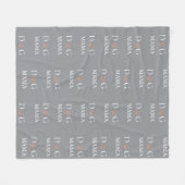 Dog Mama, Mother’s Day & Birthday Gift for Her フリースブランケット (正面(横))