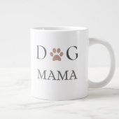 Dog Mama Paw Print, 母の日とお誕生日 ジャンボコーヒーマグカップ (右)
