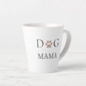 Dog Mama Paw Print, 母の日と誕生日 カフェラテマグ (右アングル)