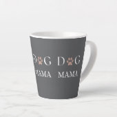 Dog Mama Paw Print, Mother’s Day & Birthday Gift カフェラテマグ (右アングル)