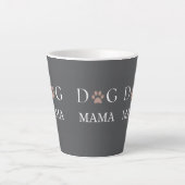 Dog Mama Paw Print, Mother’s Day & Birthday Gift カフェラテマグ (正面)
