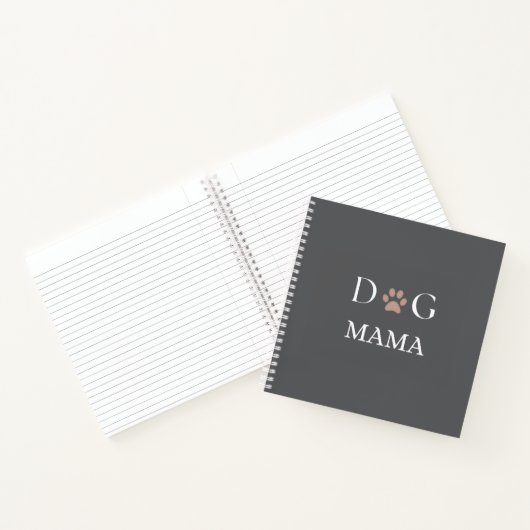 Dog Mama Paw Print, Mother’s Day & Birthday Gift ノートブック (内部)