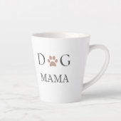 Dog Mama Paw Print, Mothers Day & Birthday   カフェラテマグ (右)