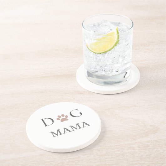 Dog Mama Paw Print, Mothers Day & Birthday   コースター (側面)