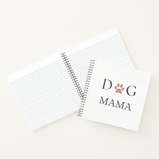Dog Mama Paw Print, Mothers Day & Birthday   ノートブック (内部)