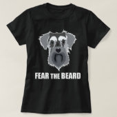 Dog Meme Fear the Beard Mini Schnauzer Long Sleeve Tシャツ (デザイン正面)