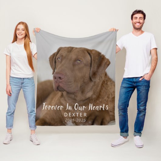 Dog Memorial Gift | Pet Loss Keepsake Fleece Blank フリースブランケット (インサイチュ)