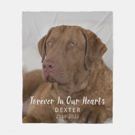 Dog Memorial Gift | Pet Loss Keepsake Fleece Blank フリースブランケット