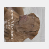 Dog Memorial Gift | Pet Loss Keepsake Fleece Blank フリースブランケット (正面(横))