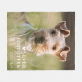 Dog Memorial Gift | Pet Loss Keepsake Fleece Blank フリースブランケット (正面(横))