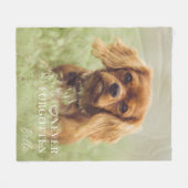 Dog Memorial Gift | Pet Loss Keepsake Fleece Blank フリースブランケット (正面(横))