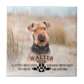 Dog Memorial - Loved Beyond Words -カスタム写真 タイル (正面)