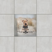Dog Memorial - Loved Beyond Words -カスタム写真 タイル