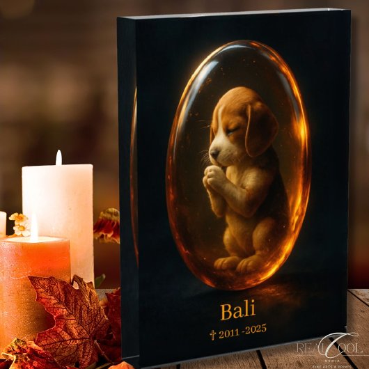 Dog Memorial Photo Block - Beagle  フォトブロック