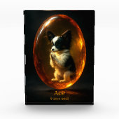 Dog Memorial Photo Block - Papillon  フォトブロック (正面)