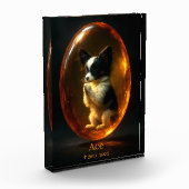 Dog Memorial Photo Block - Papillon  フォトブロック (左)