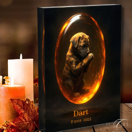 Dog Memorial Photo Block - Tennessee Brindle フォトブロック